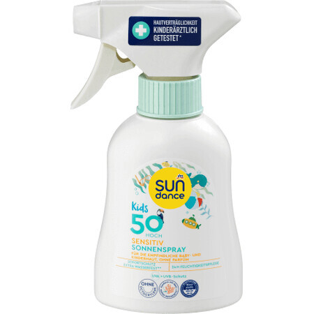 Sundance Kids Spray de protection solaire SPF 50, peau sensible, 200 ml