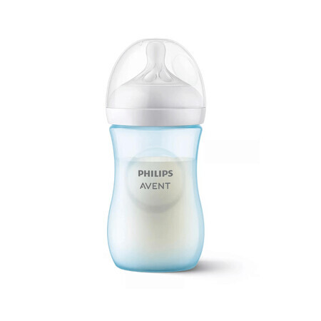 Biberon Natural Response, 1 mois et plus, 260 ml, bleu, Philips Avent