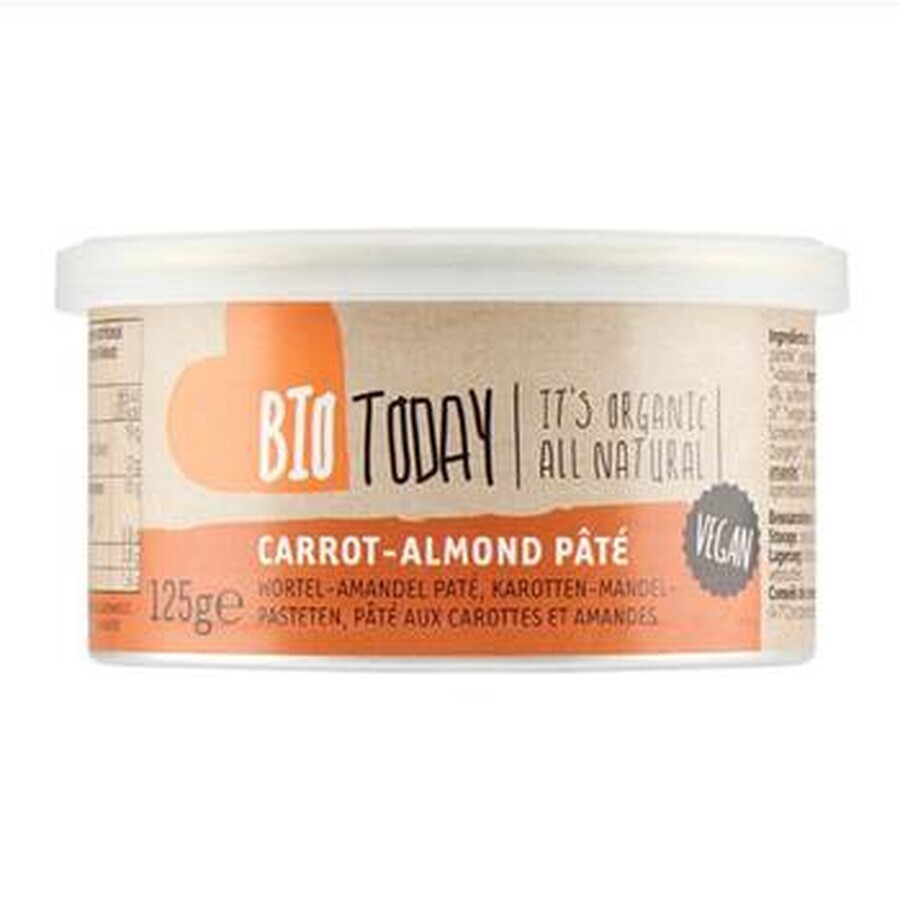 Crema bio vegana con carote e mandorle, 125 g, Bio Today