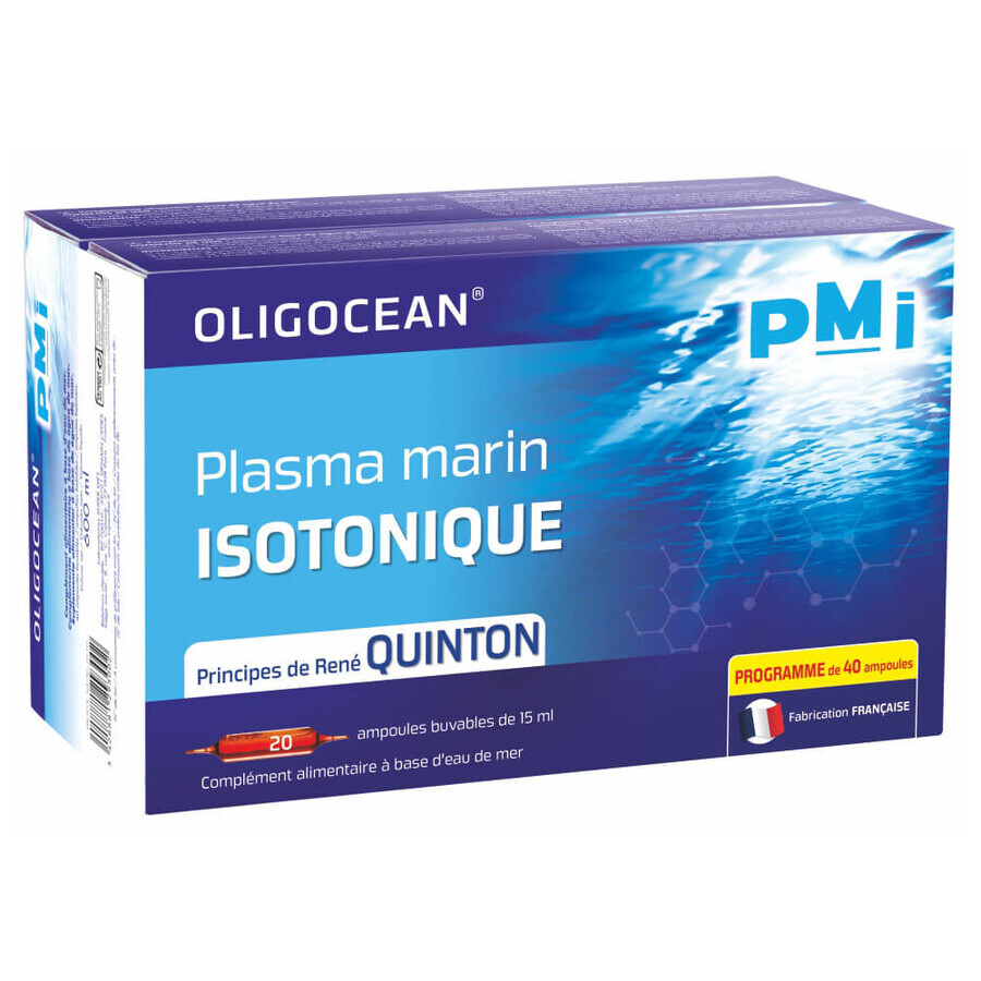 Plasma isotonique de Quinton, 20 flacons, Oligocéan