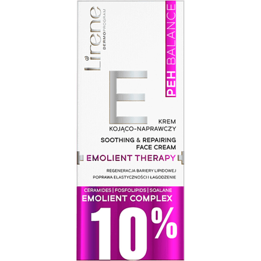 Lirene Emollient Therapy Crème réparatrice pour le visage, 50 ml