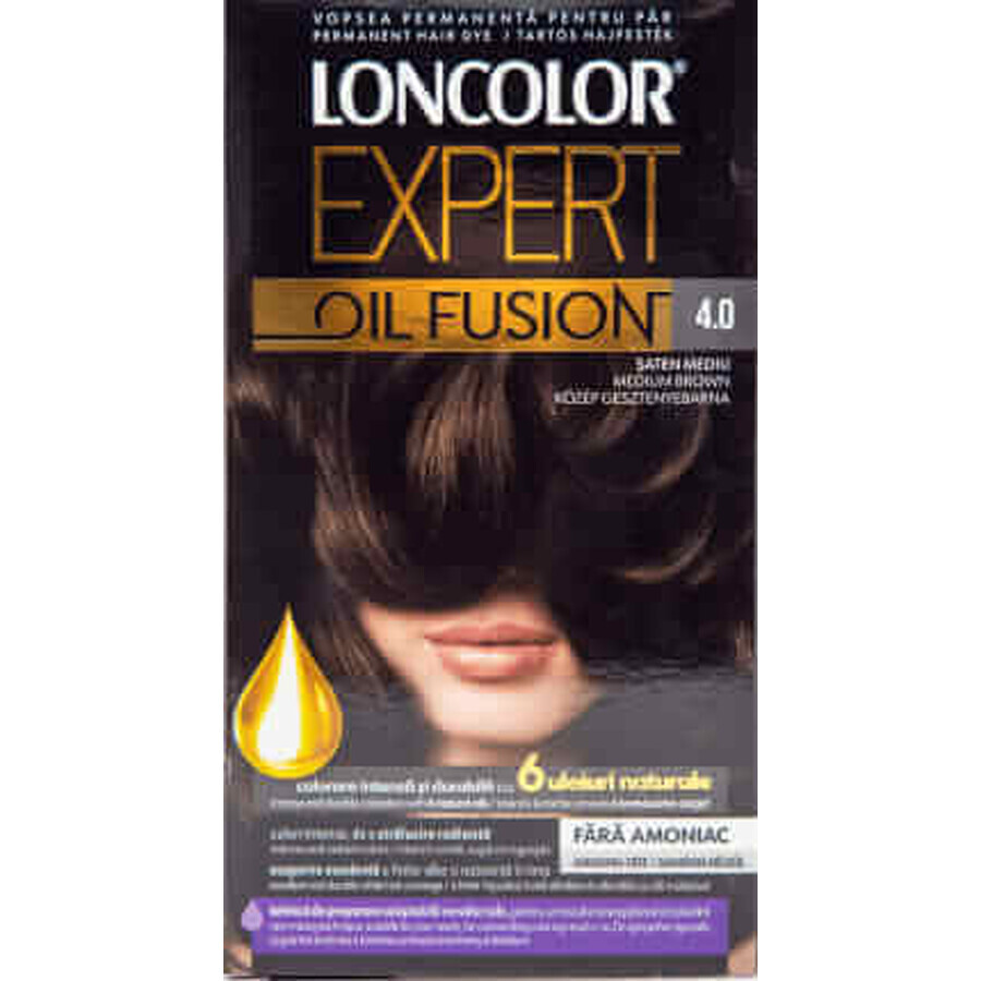 Loncolor Expert Tintura per capelli senza ammoniaca Oil Fusion 4.0 castano medio, 1 pz