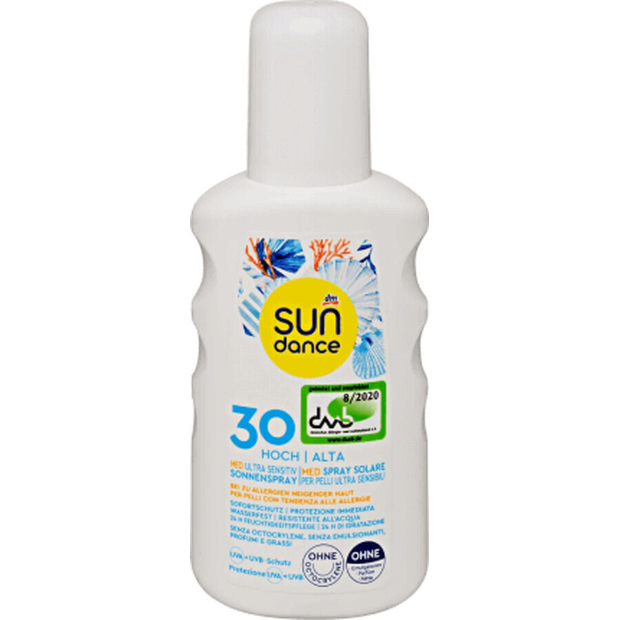 Sundance Crema solare spray Med ultra sensibile, 200 ml