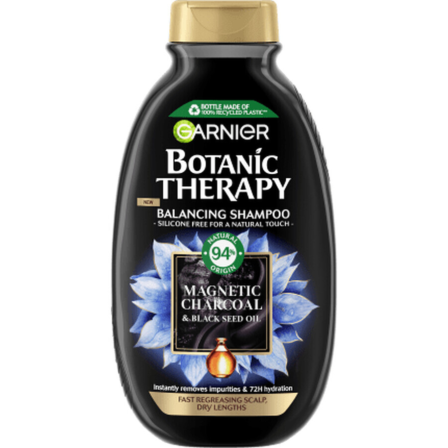 Shampooing Garnier Botanic Therapy Charbon magnétique et huile de graines noires, 250 ml