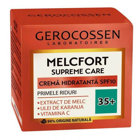 Melcfort crème hydratante SPF10 35+ à l'extrait d'escargot, huile de karanja, vitamine C, 50 ml, Gerocossen