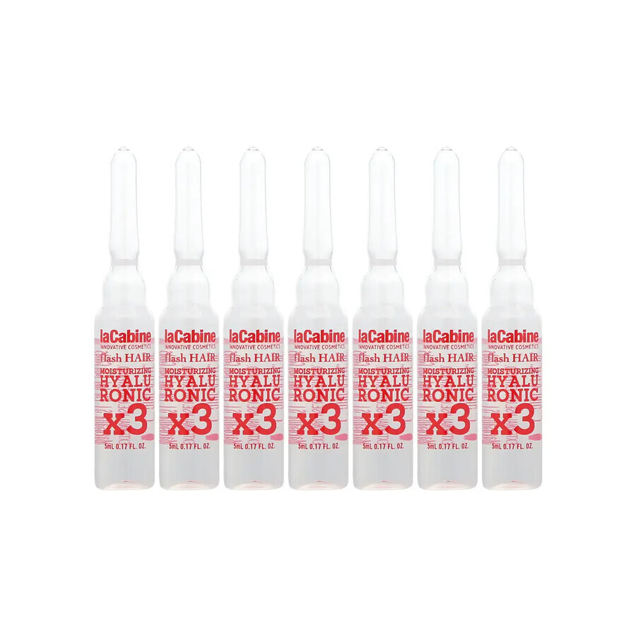 Flash Hair Moisture Hyaluronic Vial, 7 Fläschchen x 5 ml, La Cabine