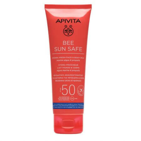 Bee Sun Safe Travel SPF50 Lotion solaire pour le corps et la peau, 100 ml, Apivita