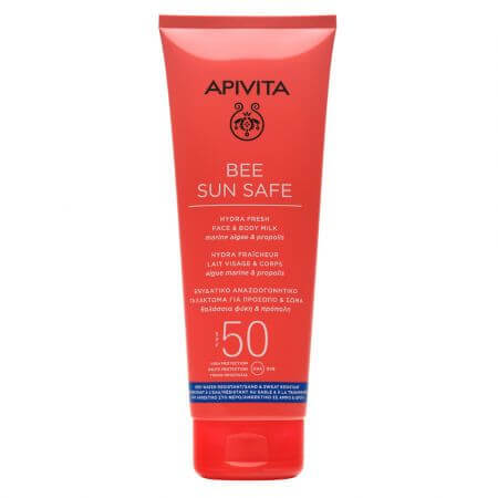 Bee Sun Safe Lotion de protection solaire pour le corps et le teint SPF50, 200 ml, Apivita
