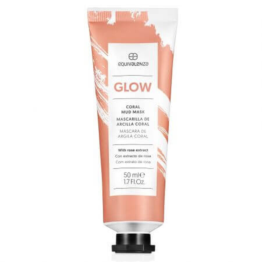 Gesichtsmaske mit Rosenextrakt Glow Coral, 50 ml, Equivalenza