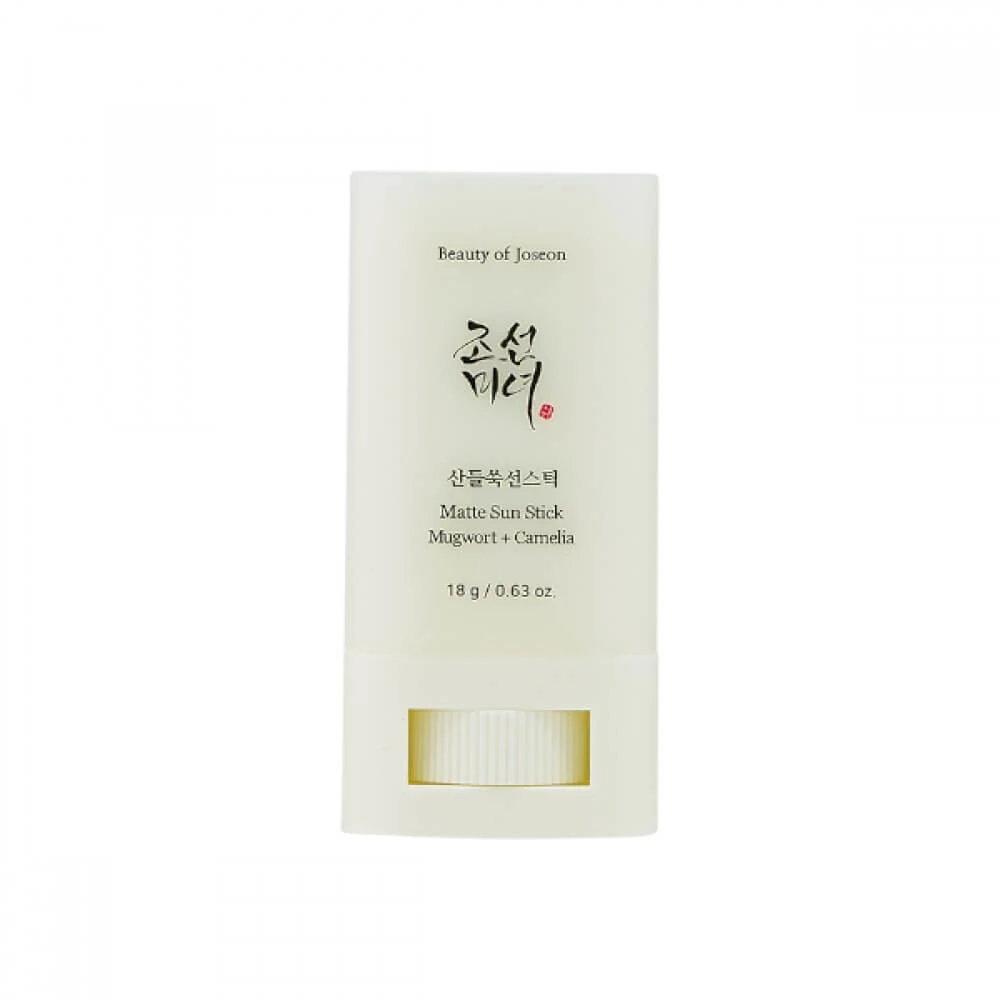 Beauty of Joseon Matte Sun Stick SPF 50+ PA++++, stick solaire matifiant à l'absinthe et au thé vert, 18 g