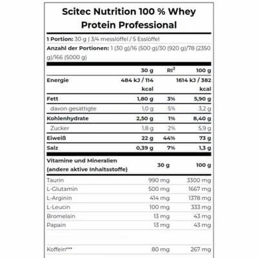 Whey Protein Professional Protéine en poudre, Chocolat, 2350 g, Scitec Nutrition