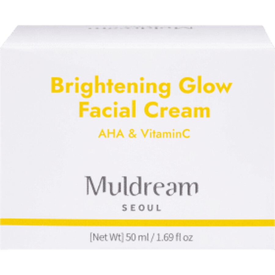 Crème éclaircissante Muldream pour filles avec AHA et vitamine C, 50 ml