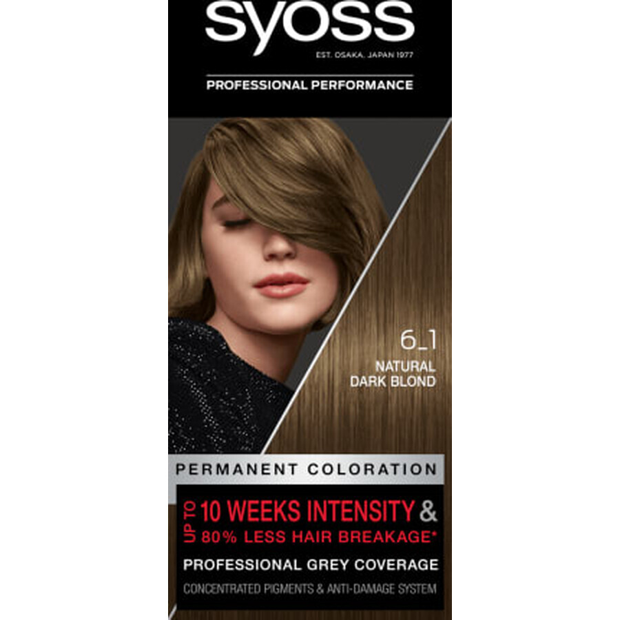Syoss Color Permanent Hair Colour 6-1 Dark Blonde, 1 pc