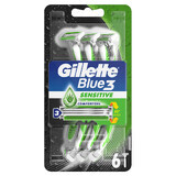 Rasoir jetable Blue3 Sensitive, 6 pièces, Gillette