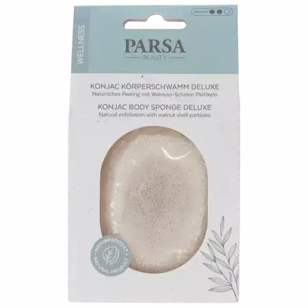 Éponge corporelle Konjac Deluxe, 1 pièce, Parsa