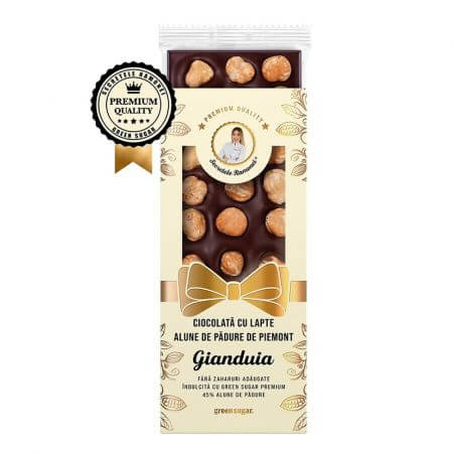 Chocolat au lait aux noisettes du Piémont - Gianduia, 110 g, Remedia