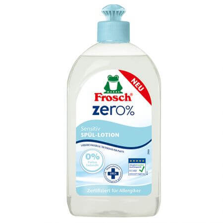Lait vaisselle Zero% Sensitive, 500 ml, Frosch