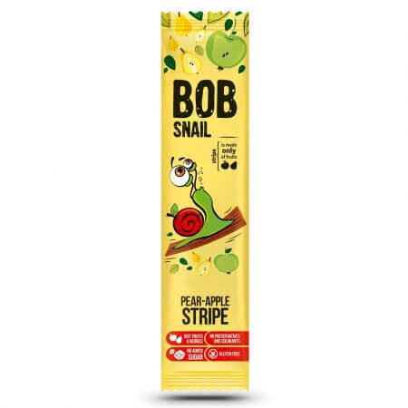 Fetta di mela e pera al naturale, 14 g, Bob Snail