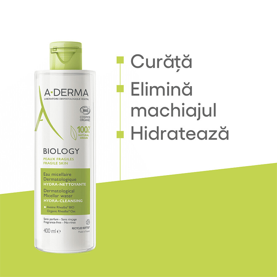 A-Derma Biology Lapte demachiant hidratant, 200 ml