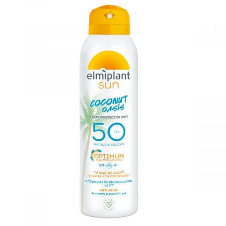 Lotion solaire en spray Coconut Oasis, SPF 50, 150 ml, Elmiplant
