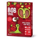 Rouleau naturel aux pommes et aux cerises, 60 g, Bob Snail