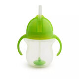 Tasse à paille flexible Any Angle Click Lock avec poignées, +6 mois, verte, 207 ml, Munchkin