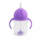 Tasse &#224; paille flexible Any Angle Click Lock avec poign&#233;es, +6 mois, violet, 207 ml, Munchkin