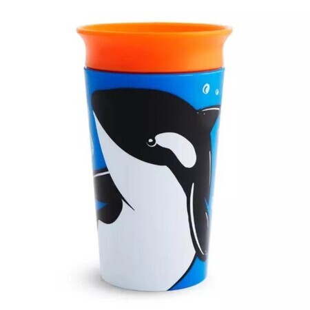 Miracle 360 Wildlove Training Becher, +12 Monate, Orca Whale, 266 ml, Munchkin