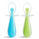 Lot de 2 cuill&#232;res pour b&#233;b&#233; Gentle Scoop, bleu/vert, Munchkin