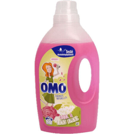 Omo Waschmittel rosa und lila weiß 27 Wäschen, 1350 ml