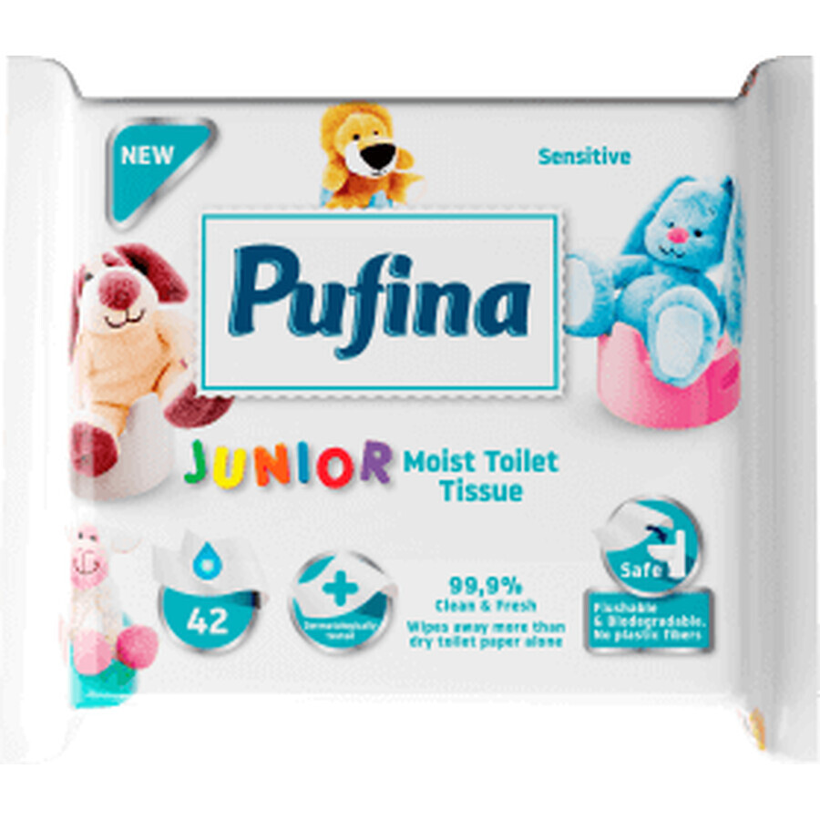Pufina Junior papier hygiénique humide, 42 pièces