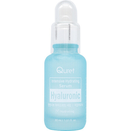 Quret Sérum hydratant pour le visage à l'acide hyaluronique, 30 ml