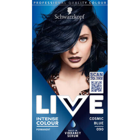 Schwarzkopf Live Permanent Haarfärbemittel 90 Cosmic blau, 1 Stück