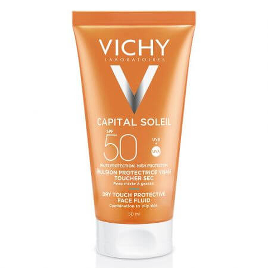 Vichy Capital Soleil Emulsie matifiantă pentru faţă Dry touch SPF 50, 50 ml