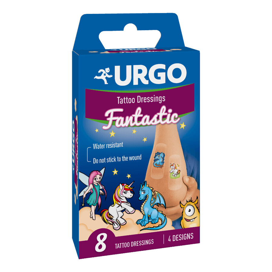 Fantastic Tattoo Kids Plaster, 8 pièces, Urgo