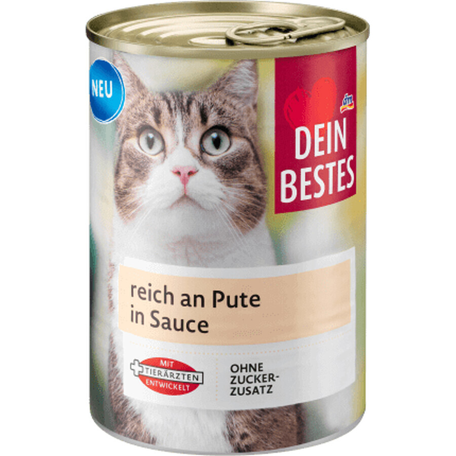 Dein Bestes Nourriture humide pour chats à la dinde, 415 g