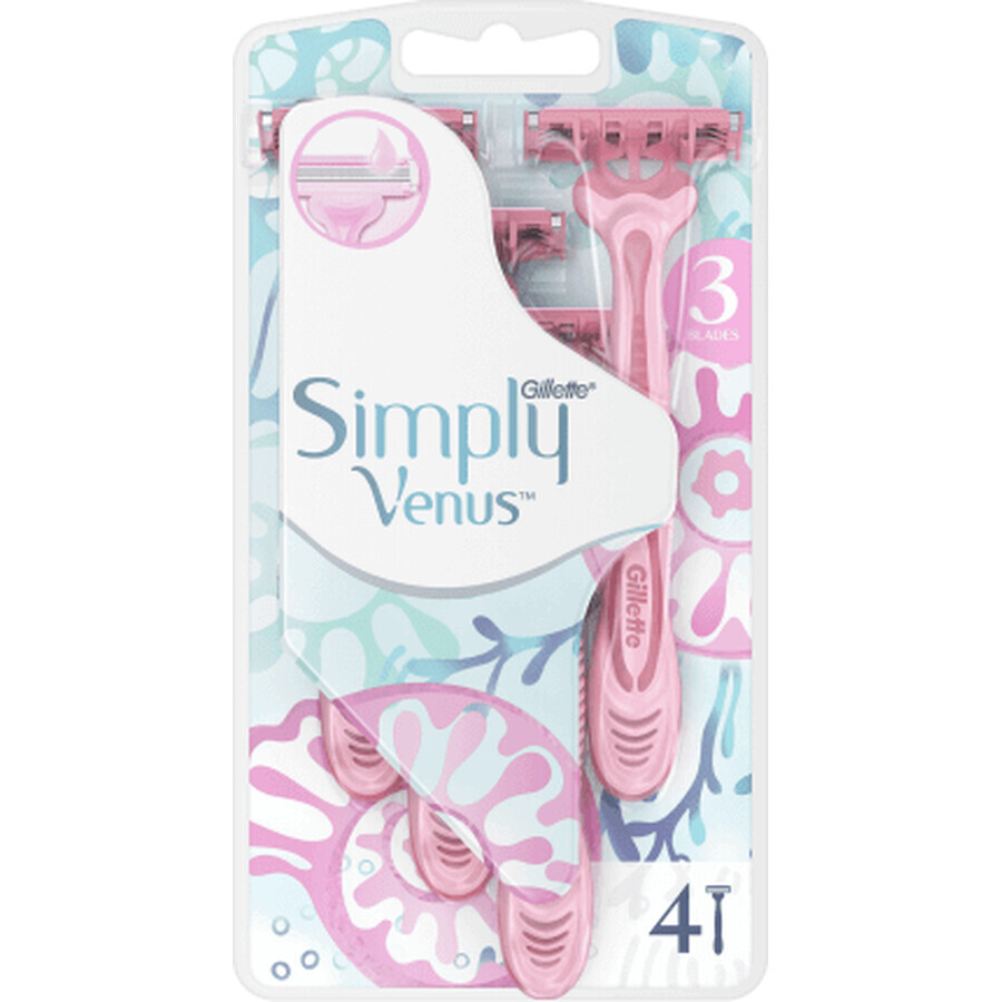Lames de rasoir Gillette Venus, simples, 4 pièces