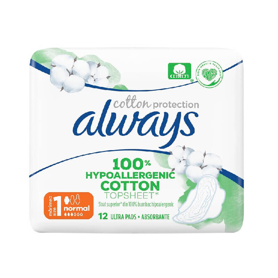 Serviettes hygiéniques Always Naturals, taille 1, 12 pièces, P&G