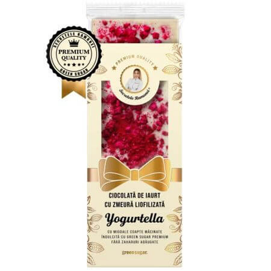 Cioccolato allo yogurt con lamponi liofilizzati Yogurtella, 100 g, I Segreti di Ramonei