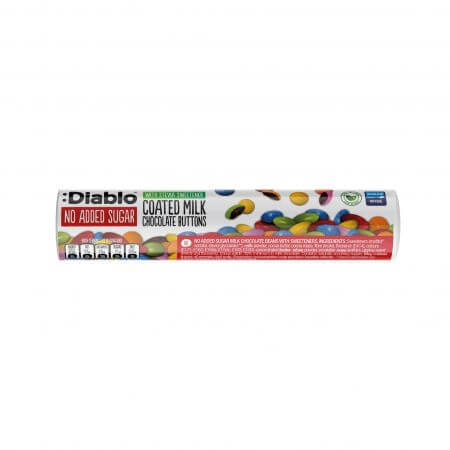 Zuckerfreie Schokodragees, 22 g, Diablo