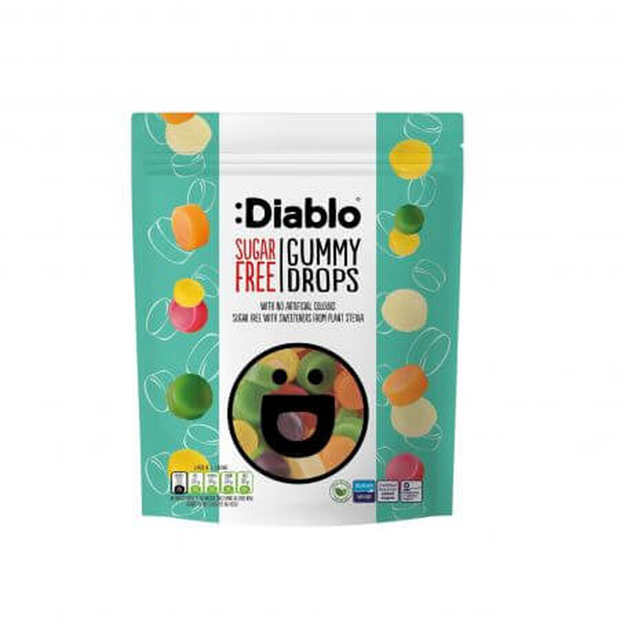 Gommes sans sucre, 75 g, Diablo