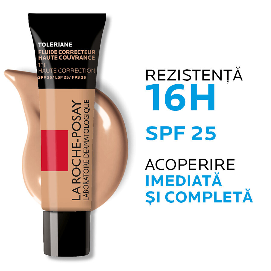 La Roche Posay Toleriane Fond de teint fluide correcteur SPF 25, teinte 16, 30 ml