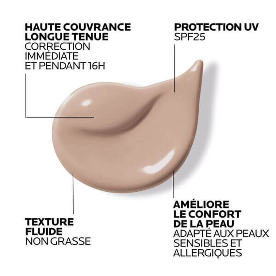 La Roche Posay Toleriane Fond de teint fluide correcteur SPF 25, teinte 16, 30 ml