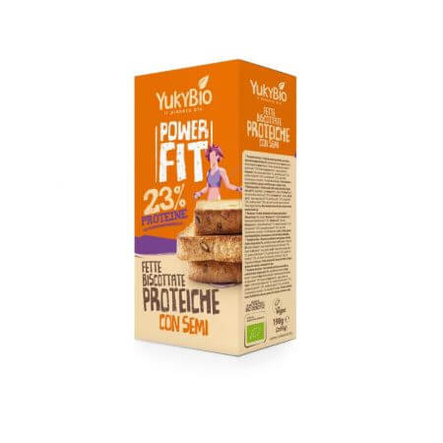 Pain grillé bio protéiné aux graines, 190 g, YukiBio