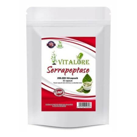 Serrapeptase 250.000 IU, 30 gélules, Vitalore