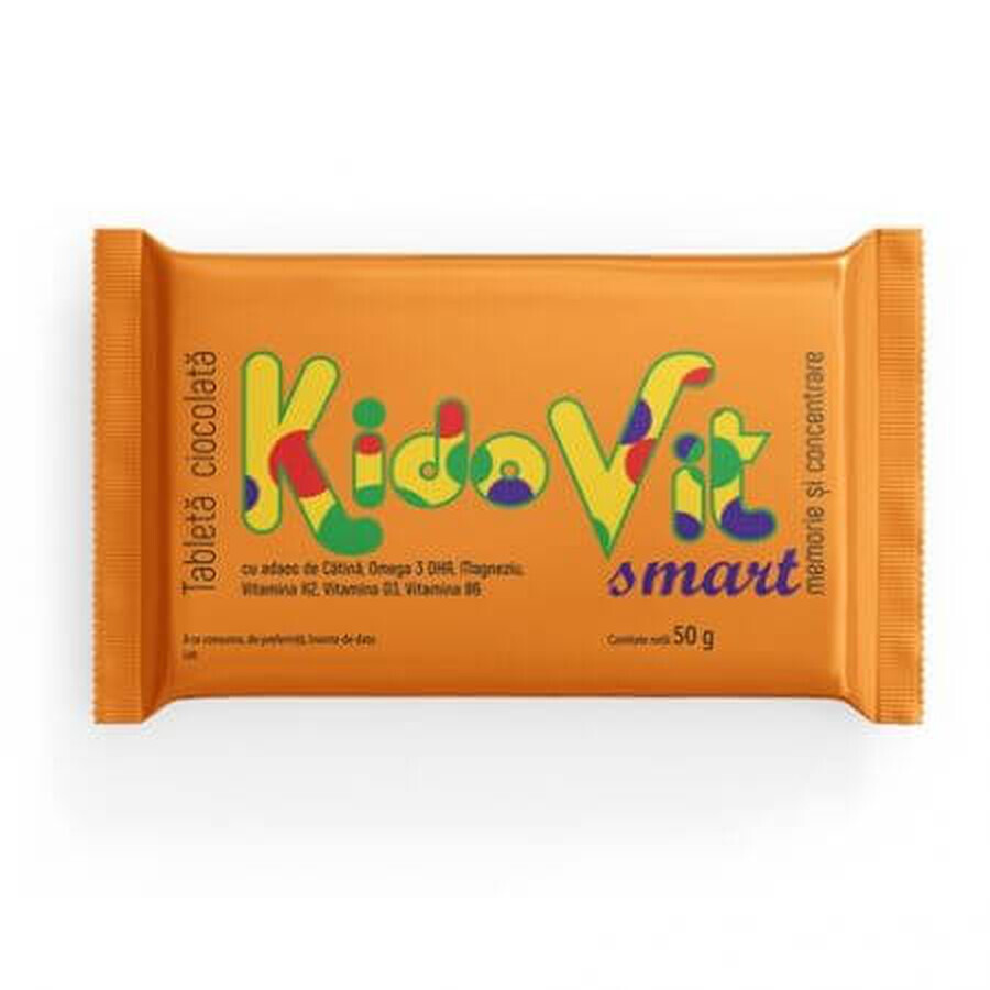 Kidovit Smart Grünes Zucker-Vitamin-Schokolade, 50 g, Remedia Laboratories