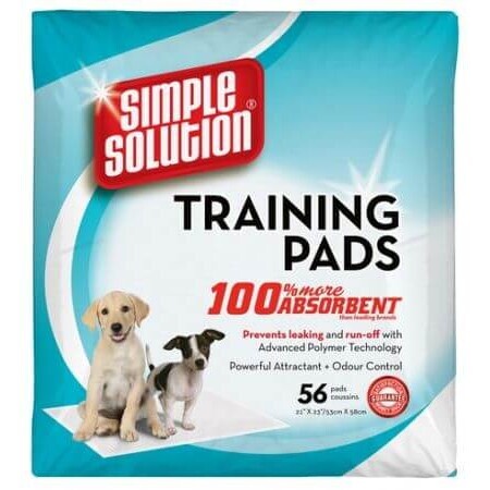 Tapis absorbant Bramton avec phéromone et éducation canine 54 x 57 cm, 56 pièces, Simple Solution