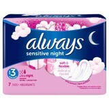 Serviettes absorbantes Always Sensitive Ultra Night, 7 pièces, P&amp;G