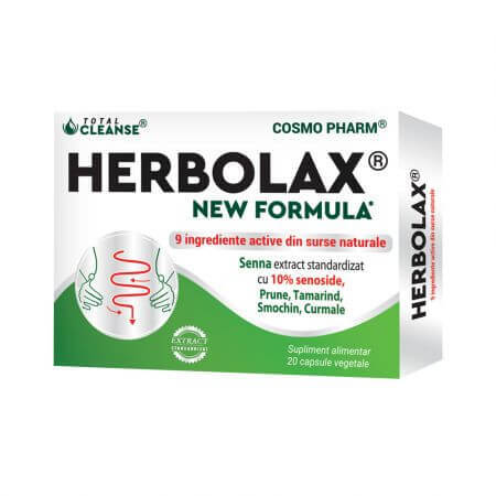 Herbolax Neue Formel, 20 vegetarische Kapseln, Cosmopharm