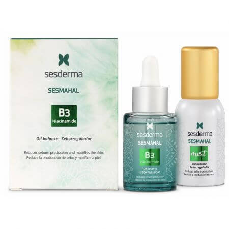 Sesderma Sesmahal Niacinamide B3 Serum Package, 30 ml + Liposomal Vitamin B5 Mist Serum, 30 ml